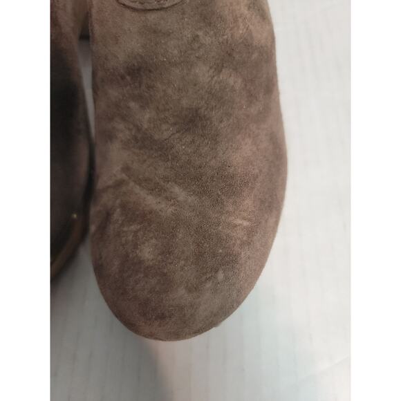 UGG Abbie Mules Womens SZ 10 Suede Sheepskin Slip On Clogs Chocolate Brown 5772 - Picture 5 of 10
